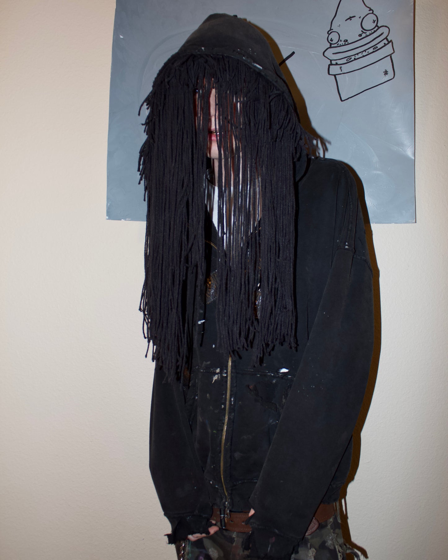 Destroyed “YARN HEAD” Zip Up