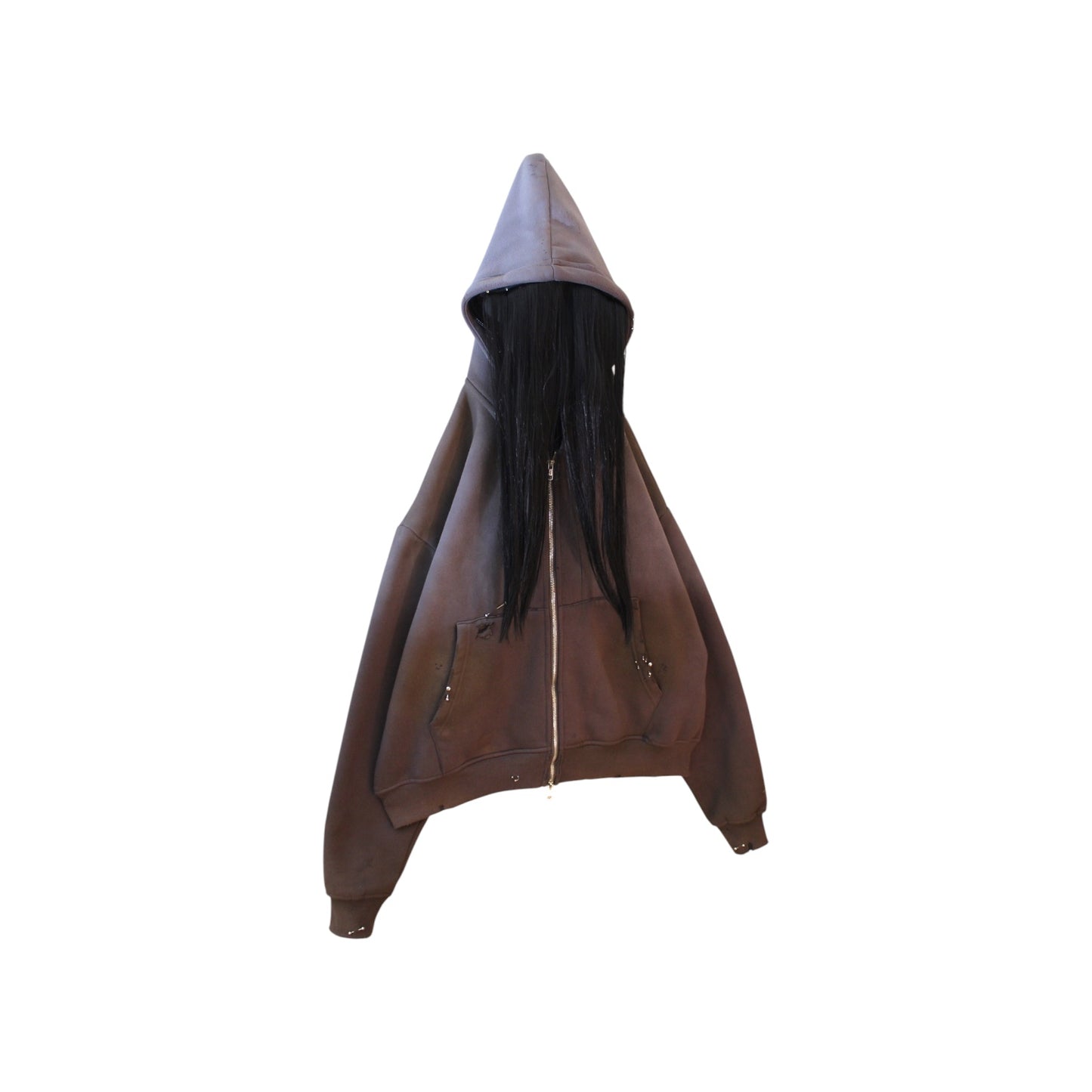 “HAIR HEAD” Piercing Zip Up