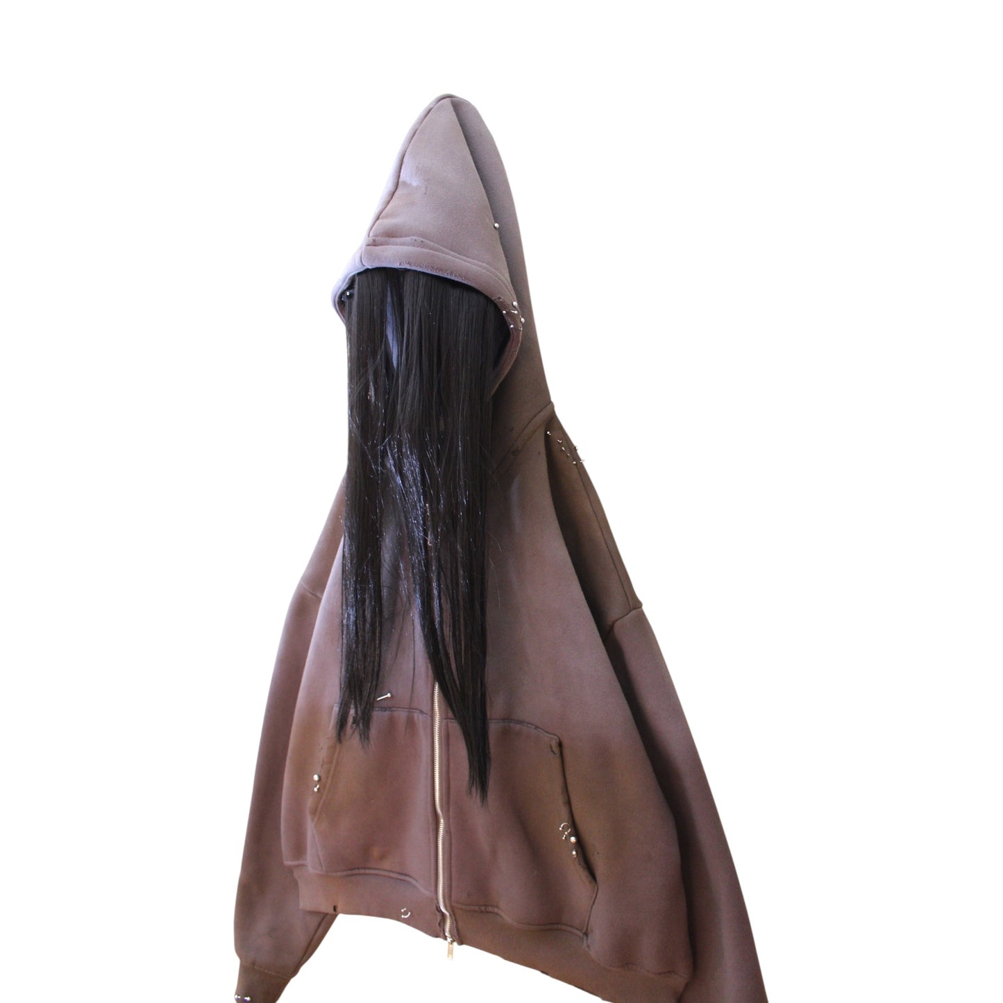 “HAIR HEAD” Piercing Zip Up