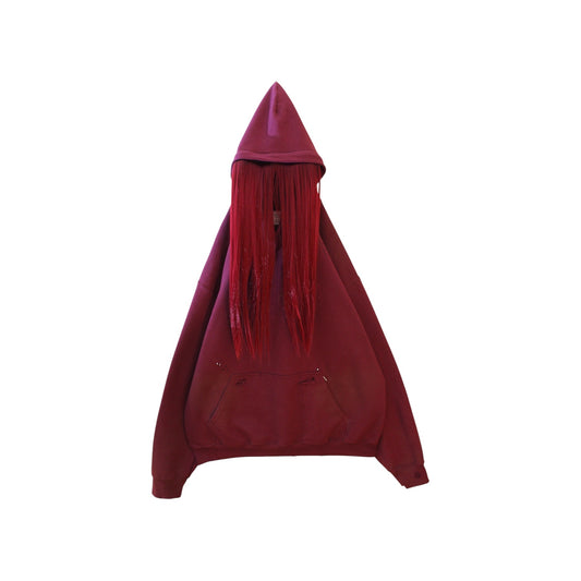 Red “HAIR HEAD” Piercing Hoodie